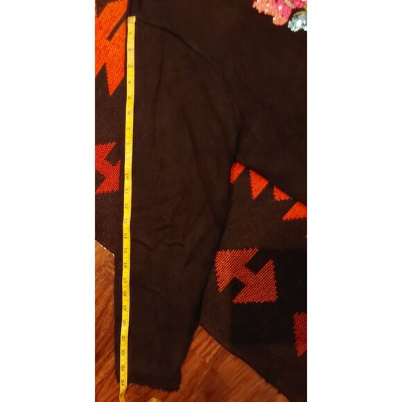 Quacker Factory Plus Size Black Sweater Colorful Sequin Bead Heart. Size - Picture 7 of 13